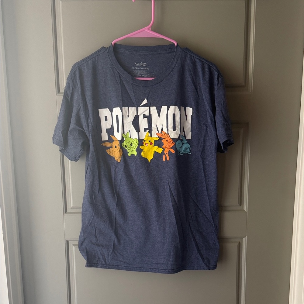 Pokemon Navy Tee with Colorful Characters